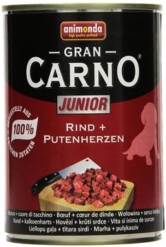 Animonda GranCarno Fleisch Pur Junior Rind & Putenherzen 6 x 400 g