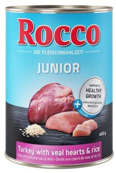 Rocco Junior Pute & Kalbsherzen + Reis (24x800 g)