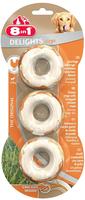 8in1 Snack f&uuml;r Hunde, Delights, Kauringe, 3 St&uuml;ck 0,2 kg