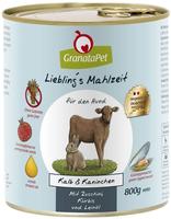 GranataPet Liebling's Mahlzeit 6 x 800 g - Kalb & Kaninchen (Hundefutter),