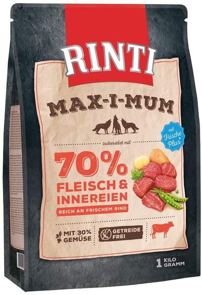 Inhalt & Eigenschaften Rinti Max-i-mum Hund adult Rind Trockenfutter 1kg