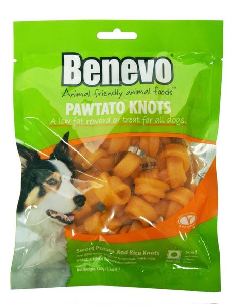 Benevo Pawtato Süßkartoffelknochen vegan, Small Knots 150g