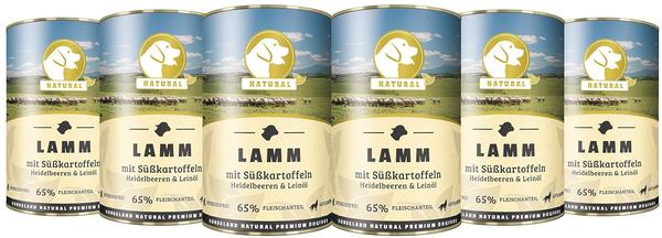 Natural Lamm mit Süßkartoffeln, Heidelbeeren und Leinöl 6 x 400 g