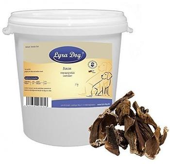 Lyra Dog 5 kg Rinderpansen getrocknet Kausnack Leckerli in 30 L Tonne +