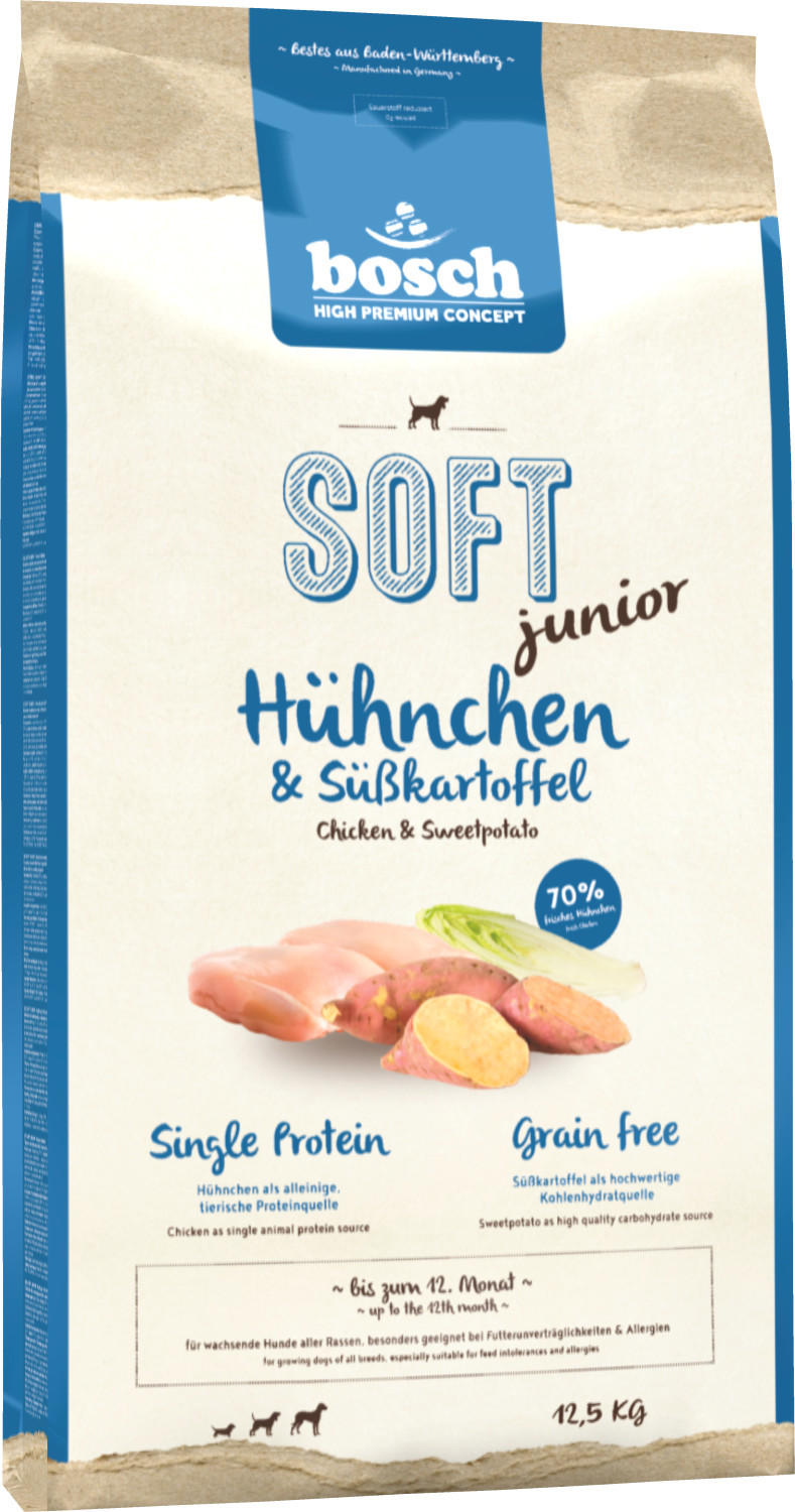 bosch HPC Soft Junior Hühnchen & Süßkartoffel 12,5kg Test ❤️ Jetzt ab 47,88  € (März 2022) Testbericht.de