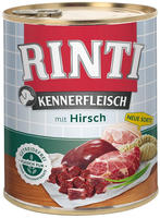 Rinti Kennerfleisch Hirsch | 12x 800g Hundefutter nass