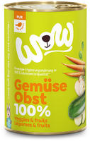 WOW PUR Nassfutter 100% Gem&uuml;se & Obst 6x400g | veganes Hundefutter f&uuml;r alle