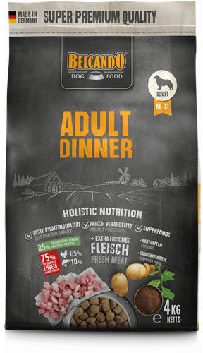 Adult Dinner 4kg Hunde-Trockenfutter Inhalt & Allgemeine Daten Belcando Adult Dinner 4 kg