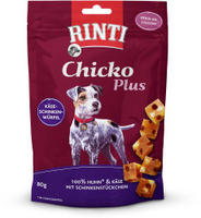 Rinti Chicko Plus Hundesnack K&auml;se-schinken-w&uuml;rfel 80 G Hundeleckerlis