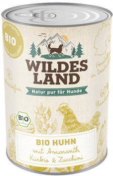 Wildes Land Bio Huhn mit Amaranth Kürbis & Zucchini 400g
