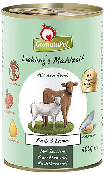 GranataPet Liebling Mahlzeit Kalb&Lamm 6x400g