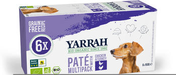 Yarrah Bio-Hundefutter Multi Pack mit Huhn und Truthahn 150g