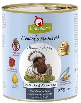 GranataPet Liebling's Mahlzeit Puppy/Junior Truthahn & Kaninchen 800g