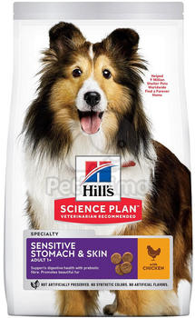 Hill's Science Plan Canine Adult Sensitive Stomach & Skin mit Huhn Trockenfutter 2,5kg