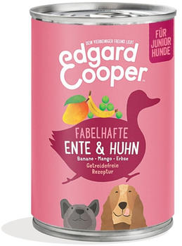 Edgard & Cooper Junior Hunde Nassfutter Ente & Huhn 400g