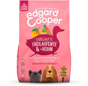 Edgard & Cooper Junior Hunde Trockenfutter Freilaufente & -Huhn 7kg