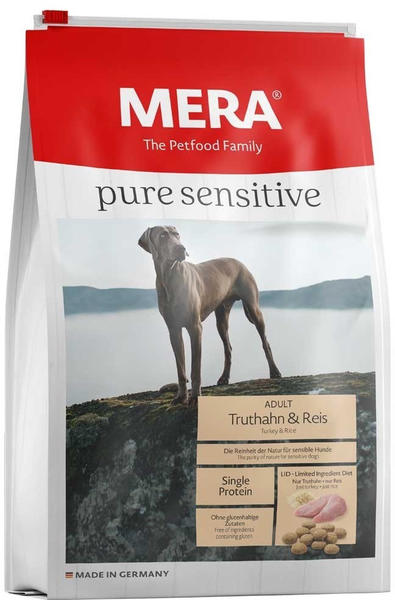 Mera The Petfood Family MERA Pure Sensitive Adult Hunde-Trockenfutter Truthahn & Reis 12,5kg