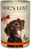 DOG'S LOVE Premium Nassfutter B.A.R.F. - Fleisch pur - Rind (6 x 400g)