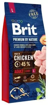 Brit Premium By Nature Adult Large (25-45kg) Huhn Trockenfutter 15kg