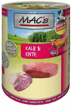 MAC's Kalb & Ente Nassfutter 400g MAC's Kalb & Ente Nassfutter 400g