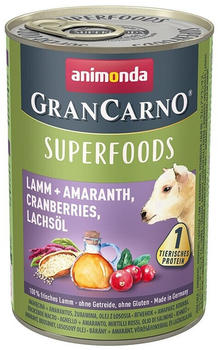 Animonda GranCarno Superfood Lamm Amaranth Cranberries und Lachsöl 400g