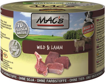 MAC's Dog Wild & Lamm Nassfutter 200g