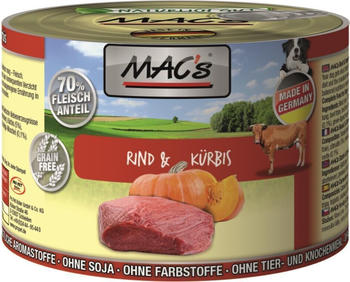 MAC's Dog Rind & Kürbis Nassfutter 200g