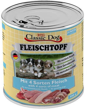 BTG Classic Dog Junior Fleischtopf 4 Sorten Fleisch 800g