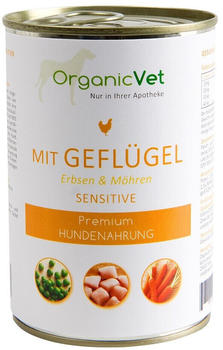 OrganicVet Sensitive Geflügel mit Erbsen & Möhren 400g