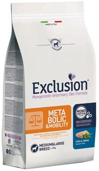 Exclusion Dog Diet Metabolic and Mobility Medium/Large Breed Pork & Fibres (12 Kg)