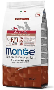 Monge Miny Puppy & Junior Reis und Lamb 2,5 kg