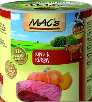 MAC's Dog Rind & Kürbis Nassfutter 800g