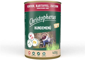 Christopherus Adult Hundemenü mit Rentier, Kartoffel, Zucchini 400g
