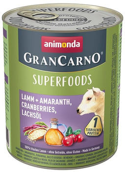 Animonda GranCarno Superfood Lamm Amaranth Cranberries und Lachsöl 800g