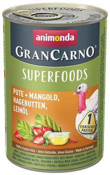 Animonda GranCarno Superfood Pute + Mangold, Hagebutten, Leinöl 400g