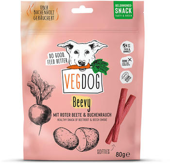 VEGDOG Beevys Snack mit Roter und Buchenrauch 80g