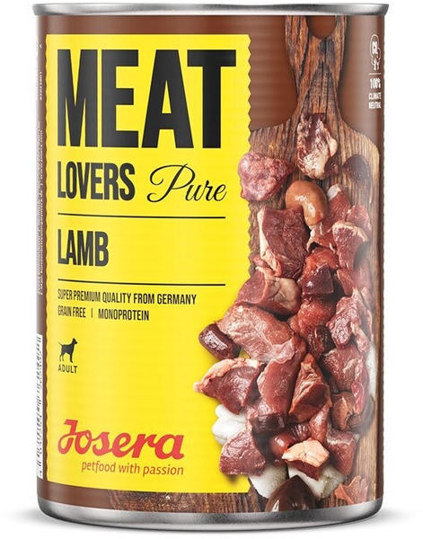Hunde-Nassfutter Inhalt & Allgemeine Daten Josera Meat lovers Pure Lamm 400g