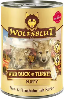Wolfsblut Puppy Ente und Truthahn Nassfutter 395g Wolfsblut Puppy Ente und Truthahn Nassfutter 395g