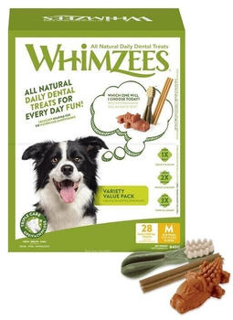 Whimzees Dental snack Variety Value Box M 28 Stück