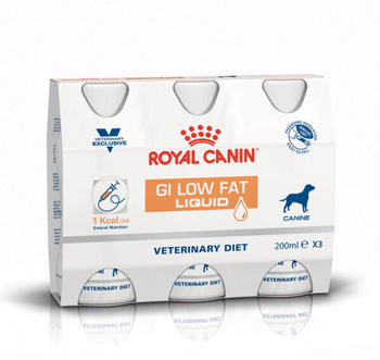 Royal Canin Veterinary Diet GI Low Fat Liquid Hundefutter 3x200ml Multipack