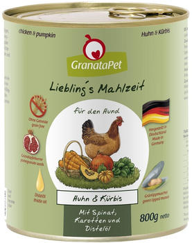 GranataPet Liebling's Mahlzeit Huhn und Kürbis Nassfutter 800g