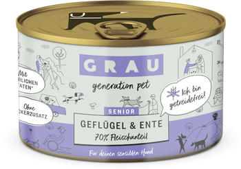 Grau Senior Hund Geflügel & Ente Nassfutter 200g