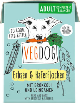 VEGDOG Adult Dog Erbsen & Haferflocken Nassfutter 200g