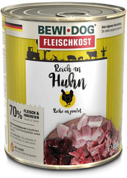 BEWI DOG Fleischkost Hund Reich an Huhn Nassfutter 800g
