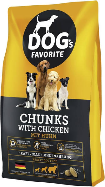 DOG's Favorite Chunks mit Huhn Trockenfutter 15kg
