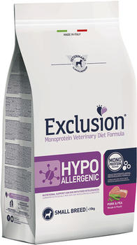 Exclusion Dog Hypoallergenic Small Breeds Adult Pork & Pea (2Kg)