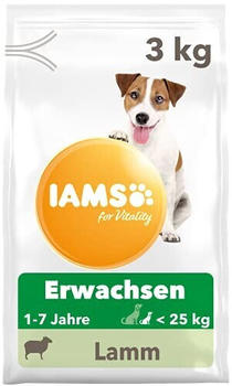 IAMS for Vitality Adult Dog S/M <25kg mit Lamm Trockenfutter 3kg