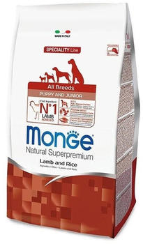 Monge All Breeds Puppy & Junior - Lamb and rice 12kg