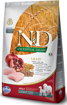 Farmina N&D Ancestral Grain Hund Adult Light Medium/Maxi Trockenfutter 12kg