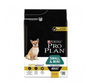 Purina Pro Plan OptiWeight Small & Mini Adult Light/Sterilized chicken (3 kg)